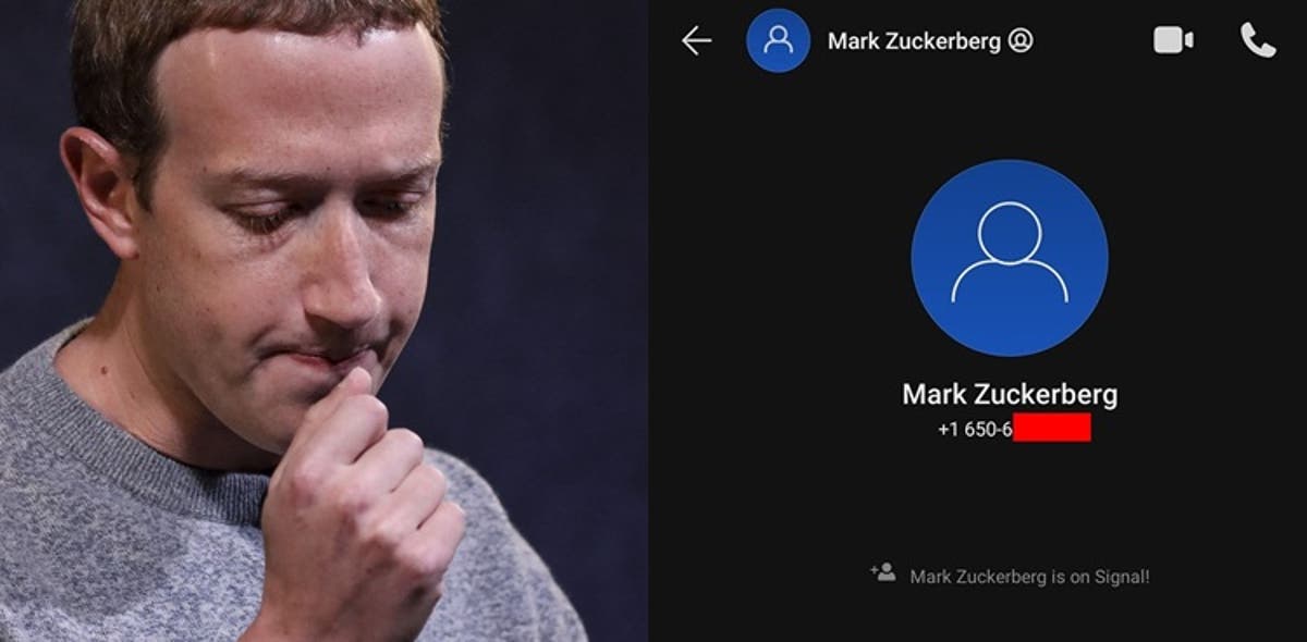 Mark Zuckerberg using Signal App